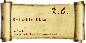 Krisztin Ottó névjegykártya