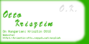 otto krisztin business card