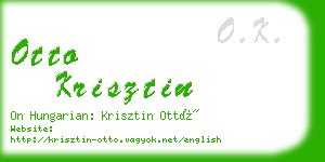 otto krisztin business card